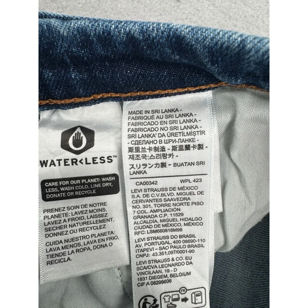 Levis Ribcage Straight Ankle Jeans Womens 30 (30x27) Retro Blue Denim High Rise